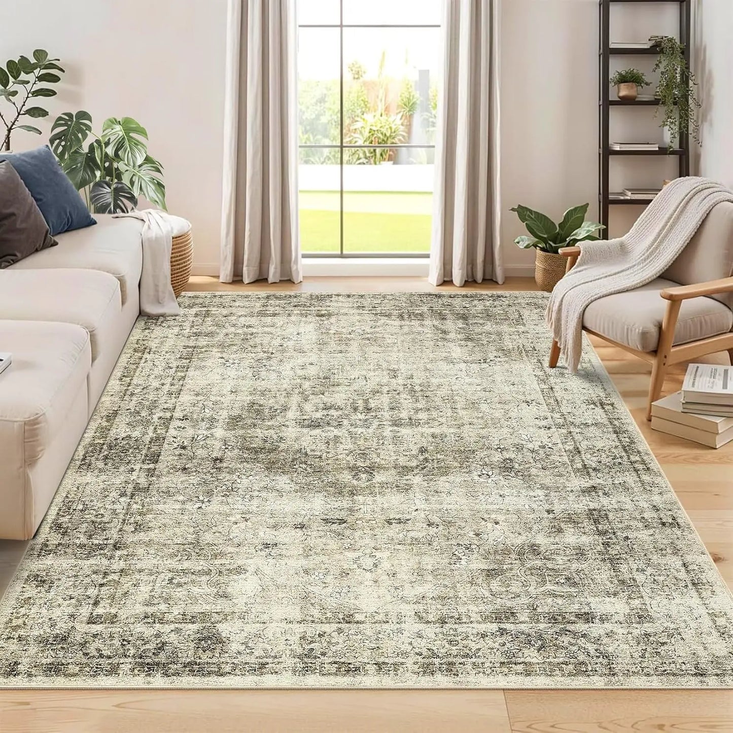 TWISTER.CK Washable Area Rug Non Slip Backing Indoor Floor Mat