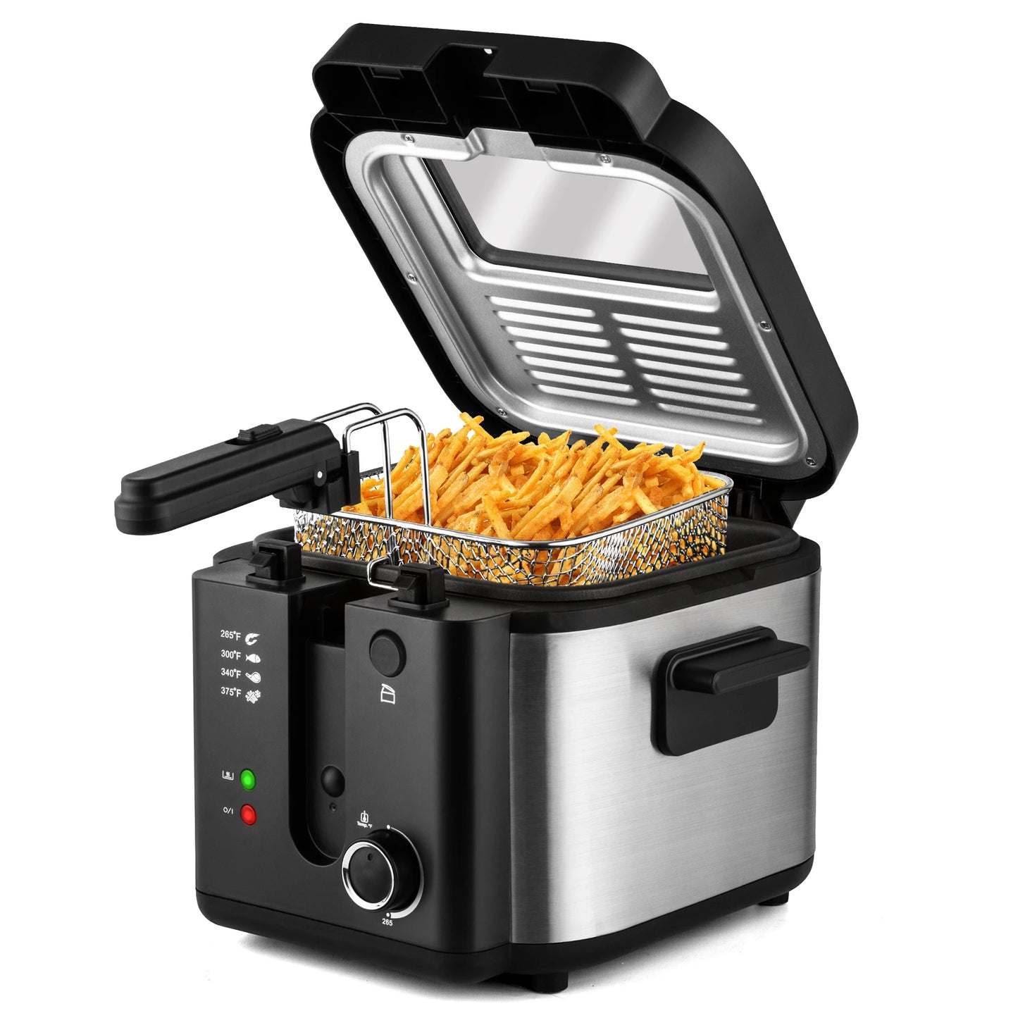 Suslas Electric Deep Fryer 1500W Large Capacity Countertop UL Listed