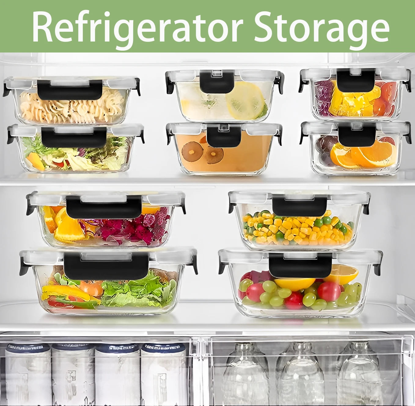 Glass Lunch Box Meal Prep Airtight Bento Microwave BPA Free