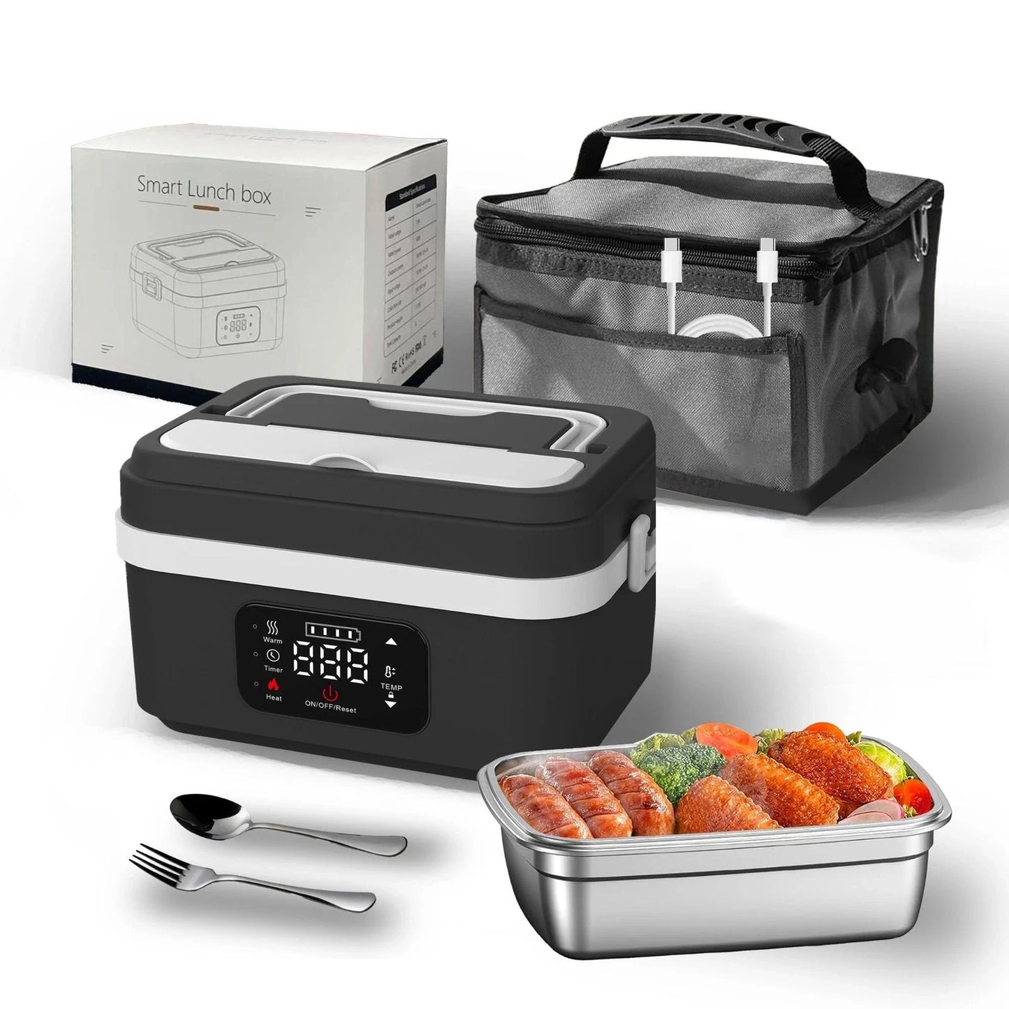Wireless Electric Insulated Lunch Box 8000mAh Battery 60W Heating