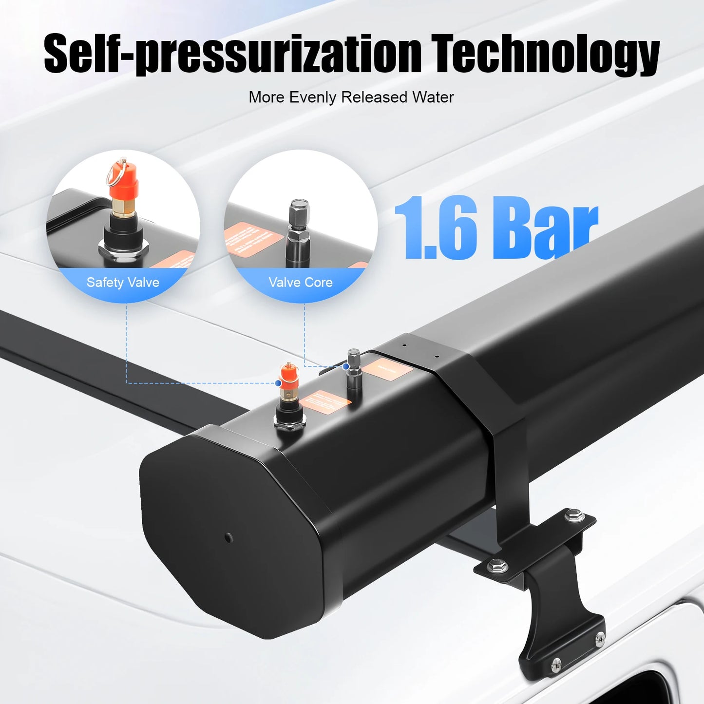 Portable Camping Water Tank For Roof Rack Shower And Outdoors