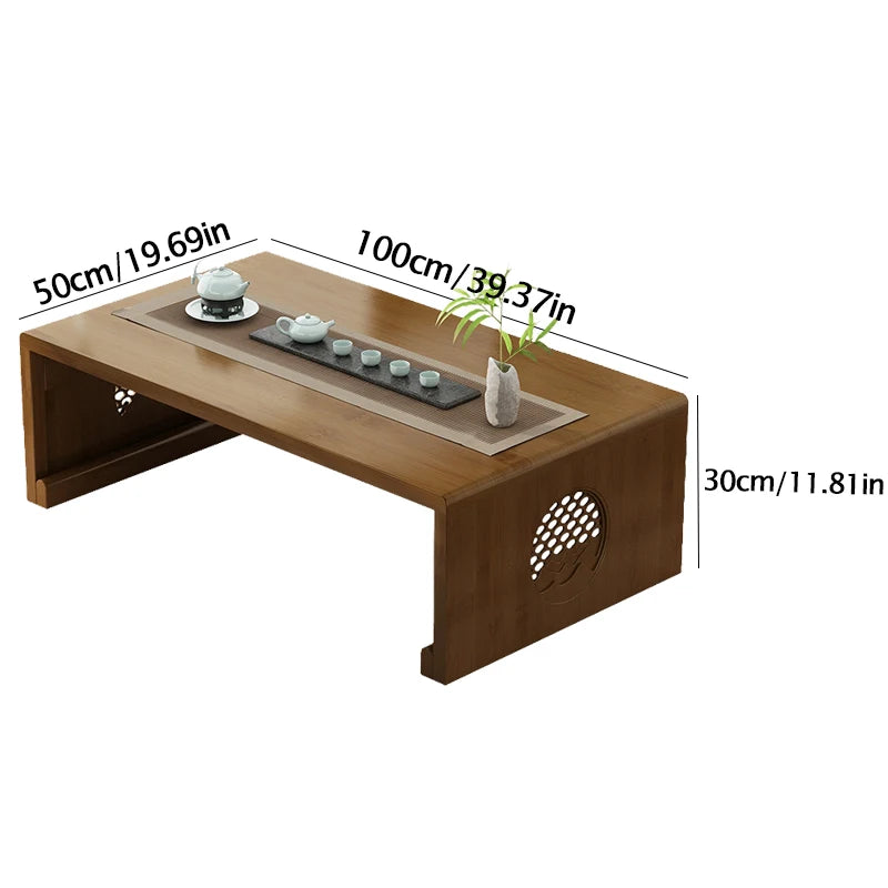 Foldable Japanese Style Low Coffee Table Tatami Floor Seating