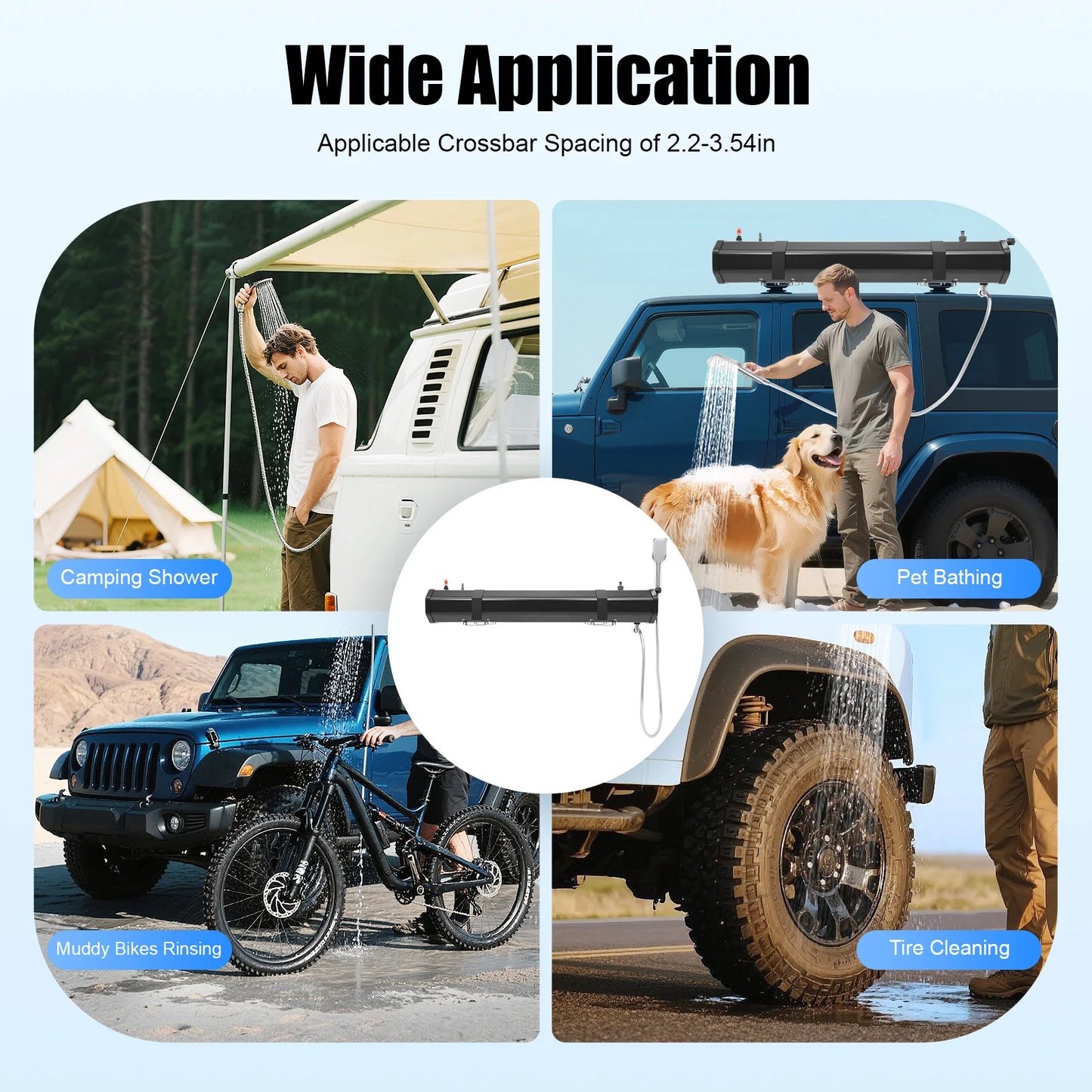 Portable Camping Water Tank For Roof Rack Shower And Outdoors