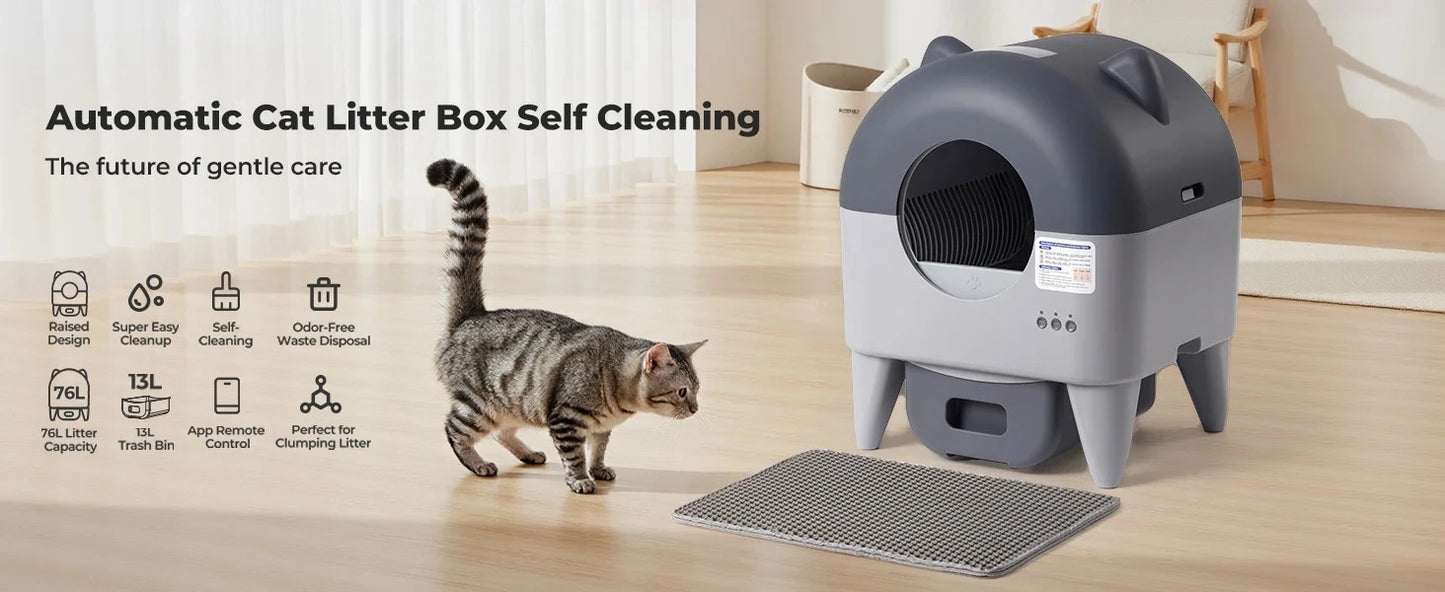 Lunapurr Automatic Self Cleaning Cat Litter Box With App Control