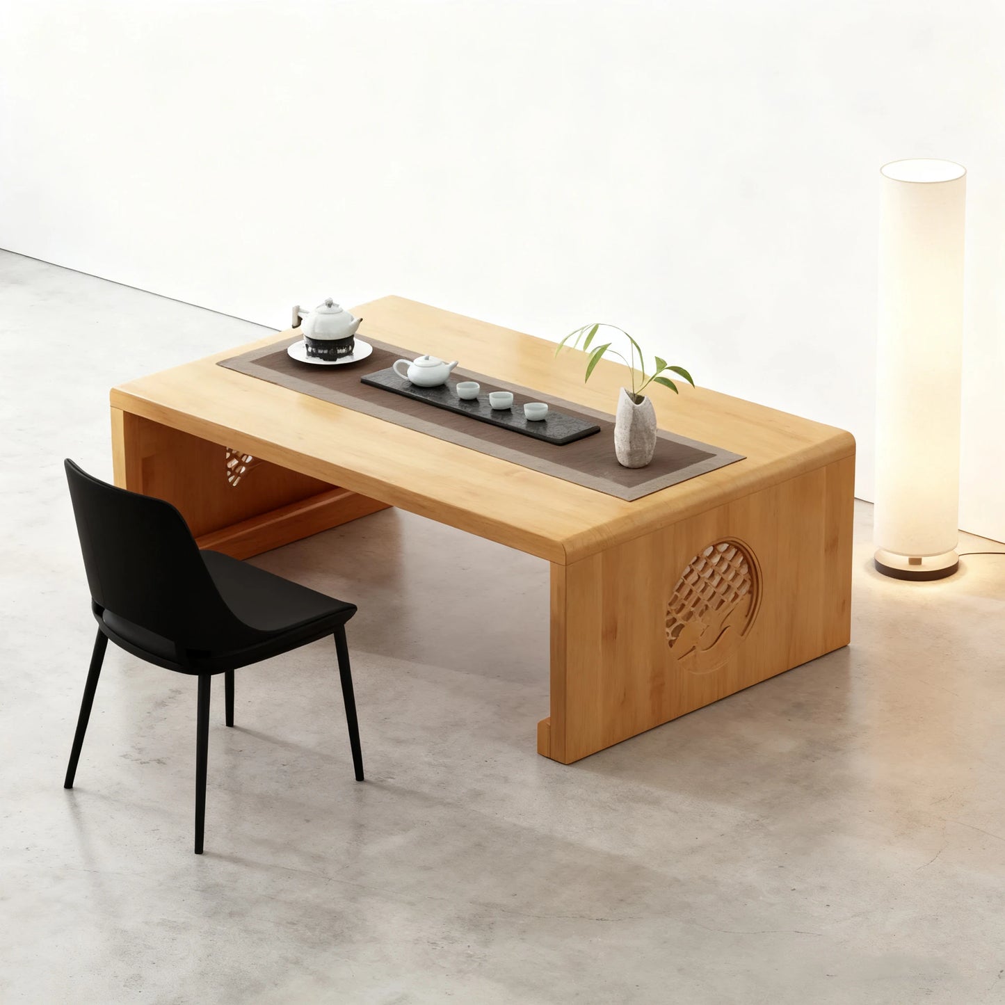 Foldable Japanese Style Low Coffee Table Tatami Floor Seating
