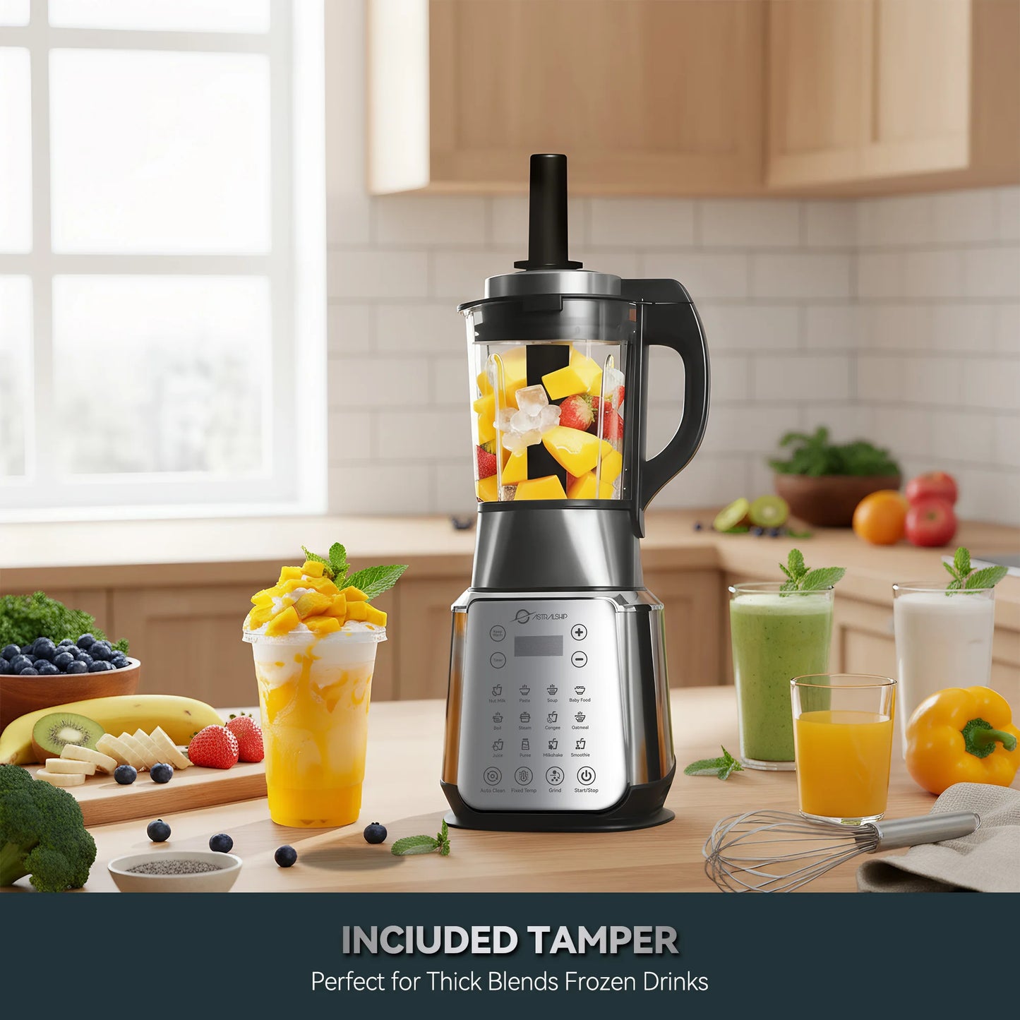 Astralship ASH01S Stainless Steel 1500W Blender With 9 Speeds