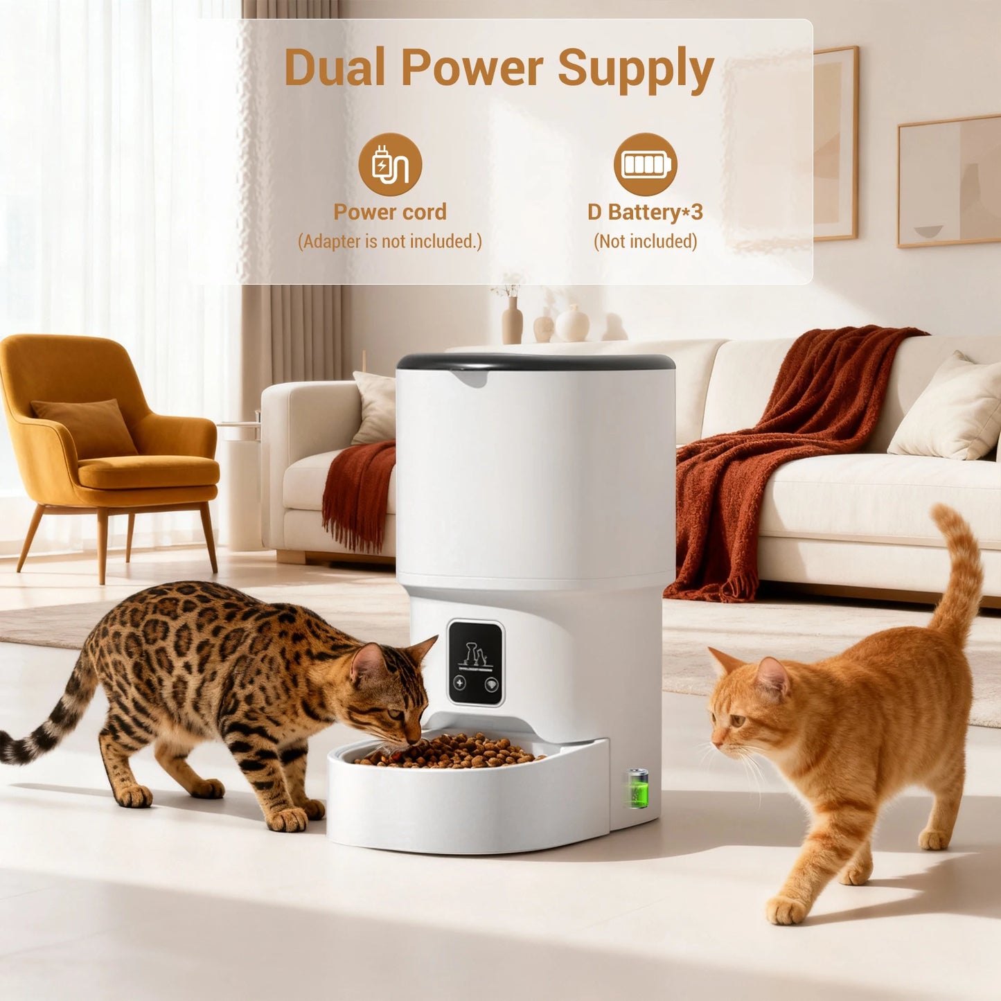HiMISS Programmable 4L Automatic Pet Feeder for Small Dogs Cats