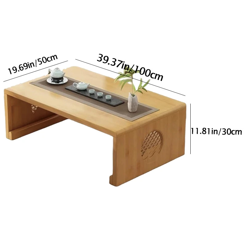 Foldable Japanese Style Low Coffee Table Tatami Floor Seating