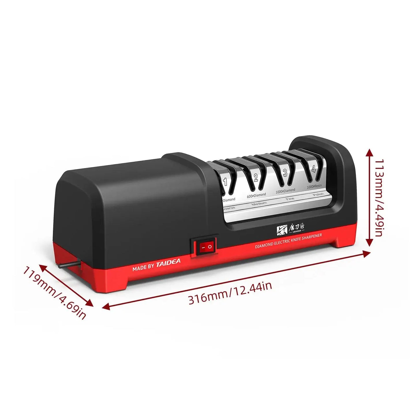 GRINDER 4 Stage Diamond Electric Knife Sharpener 2800 RPM 18W