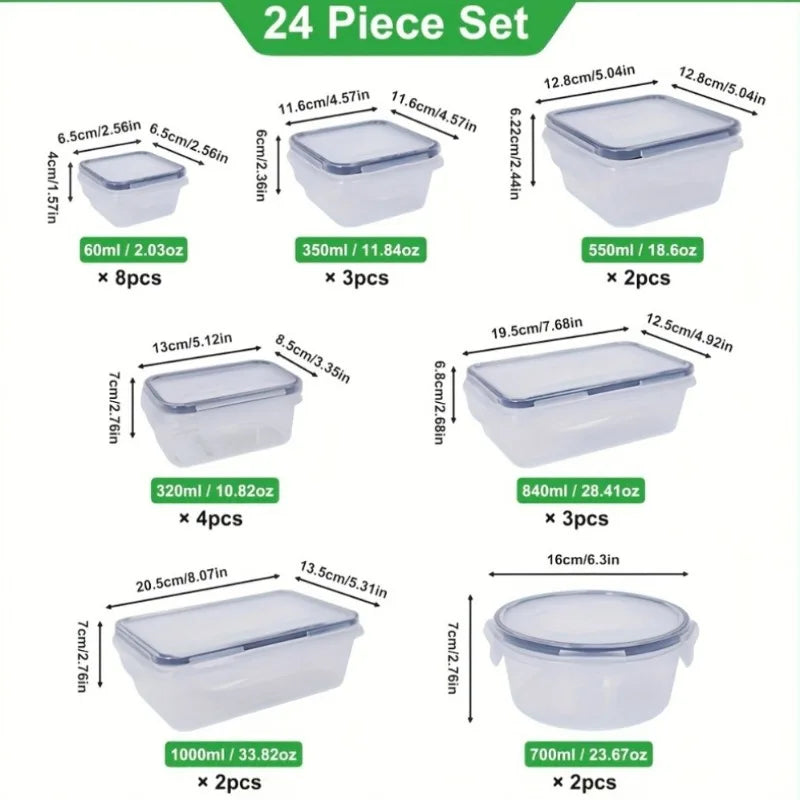 BPA Free Food Storage Containers Set With Lids And Labels