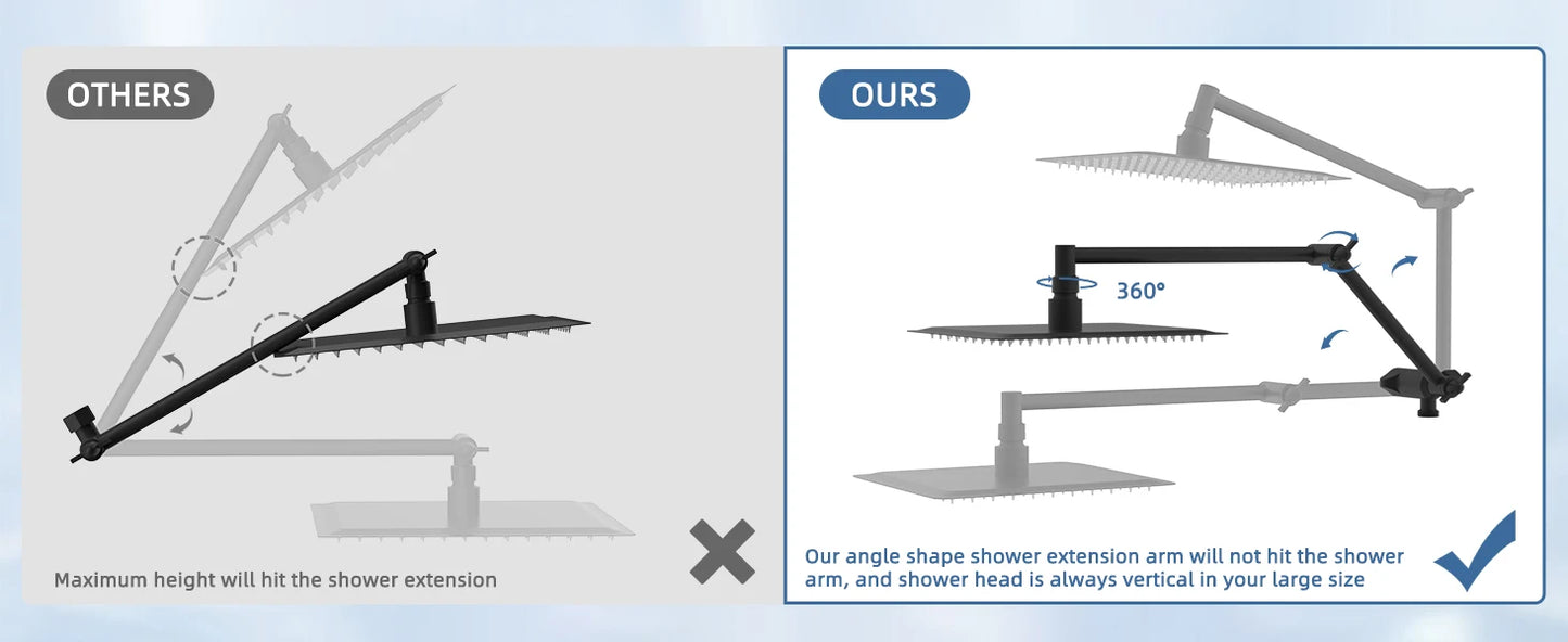 Filtered Shower Head, 10” High Pressure Rainfall Shower Head with Handheld Spray 10 Mode Handheld Powerful Wash