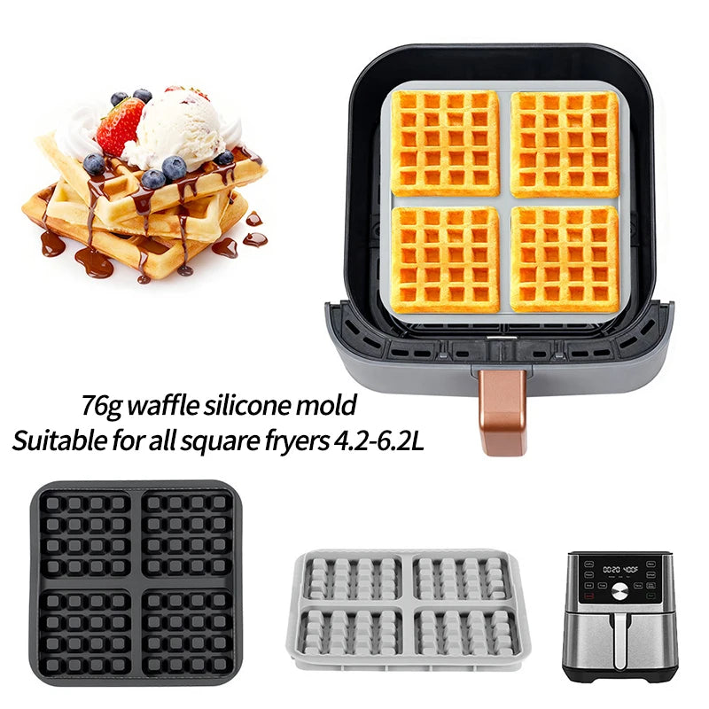 Air Fryer Silicone Biscuit Mold Set Nonstick Baking Tray