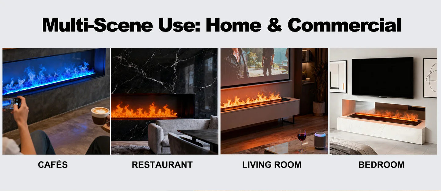 Local Stock USA Water Vapor Fireplace Simulated 3D Flame Humidifier