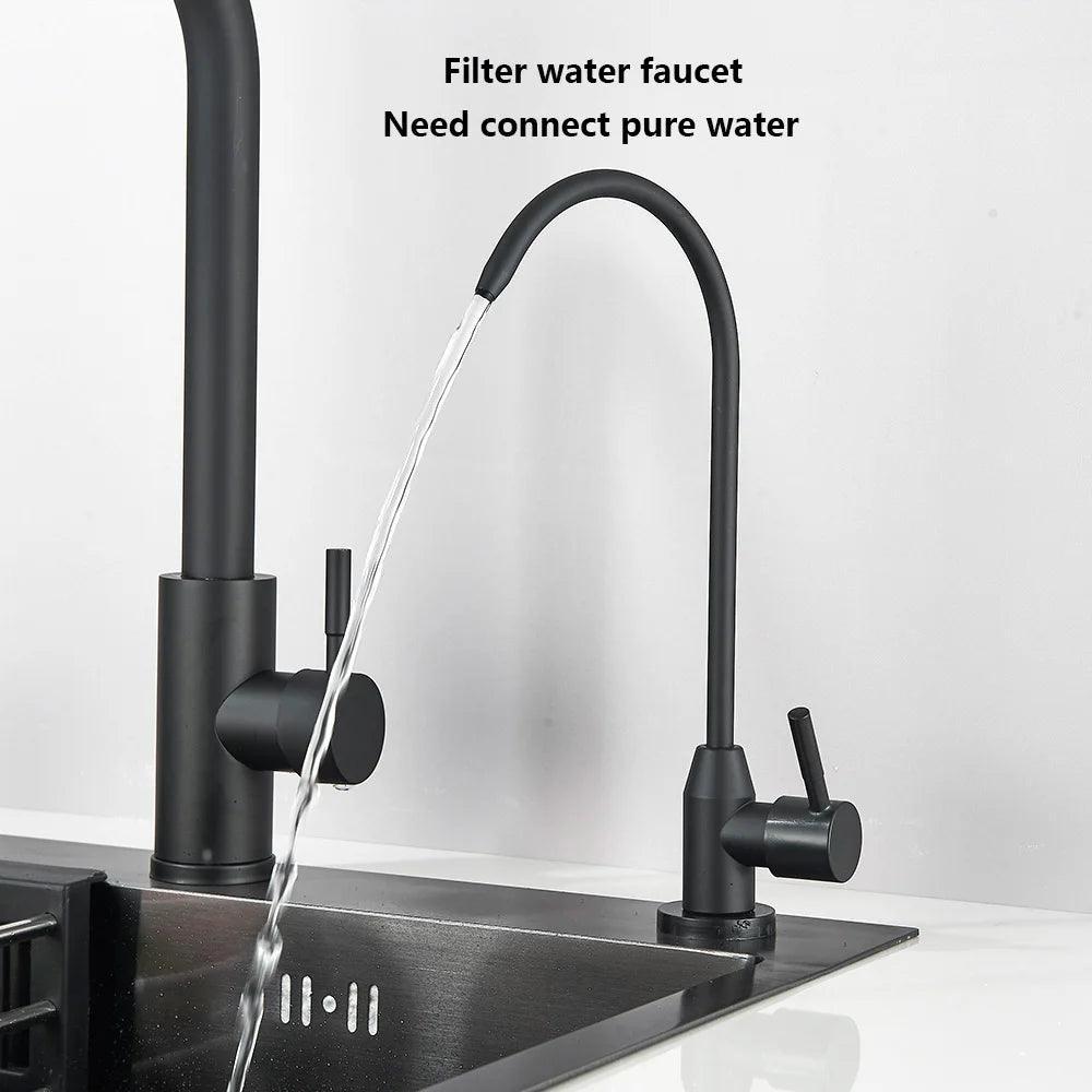MYQualife Stainless Steel Kitchen Sink With Faucet And Soap Dispenser