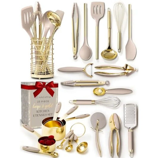Styled Settings 23 Piece Utensil Set Silicone Nonstick Cooking Tools