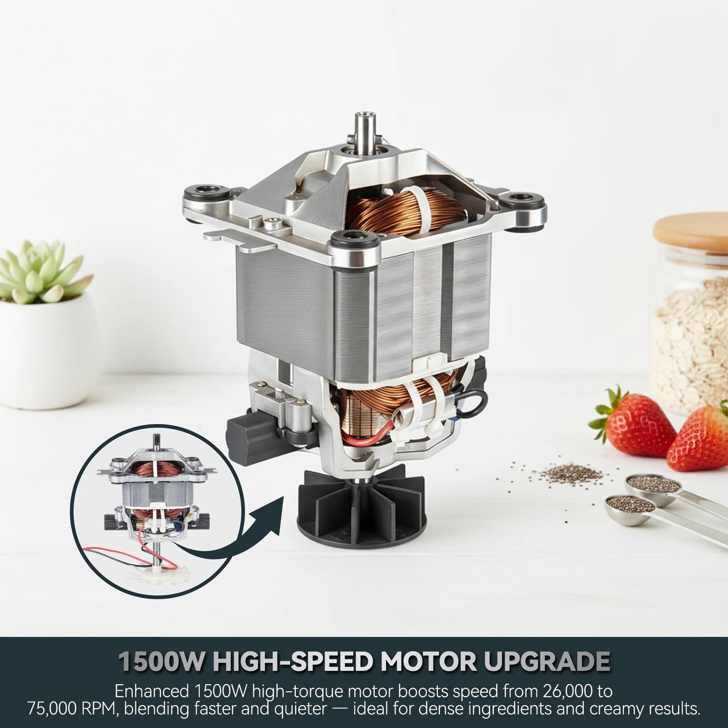 Astralship ASH01S Stainless Steel 1500W Blender With 9 Speeds