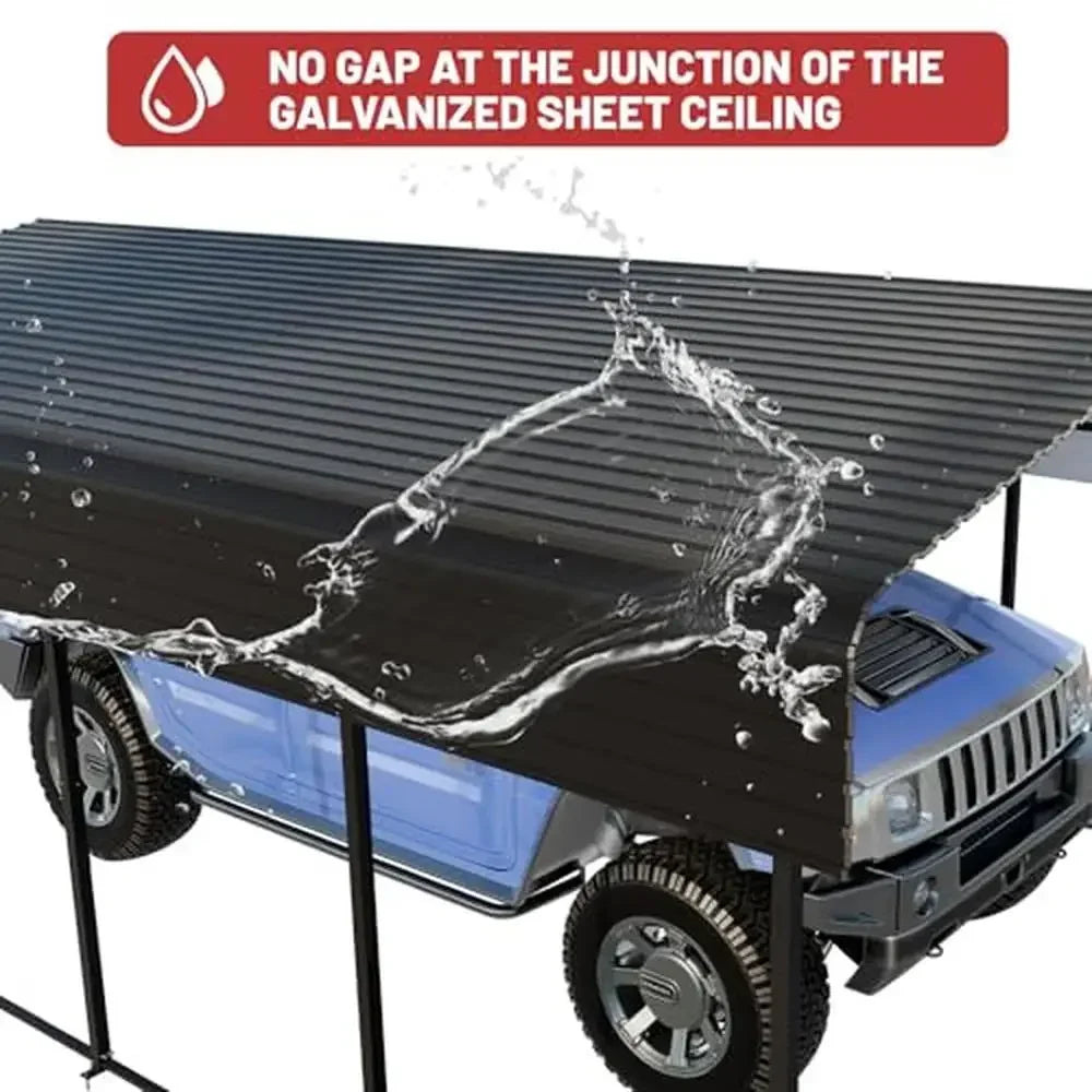 Heavy Duty Metal Carport Canopy Shelter Waterproof Windproof Sun Shield