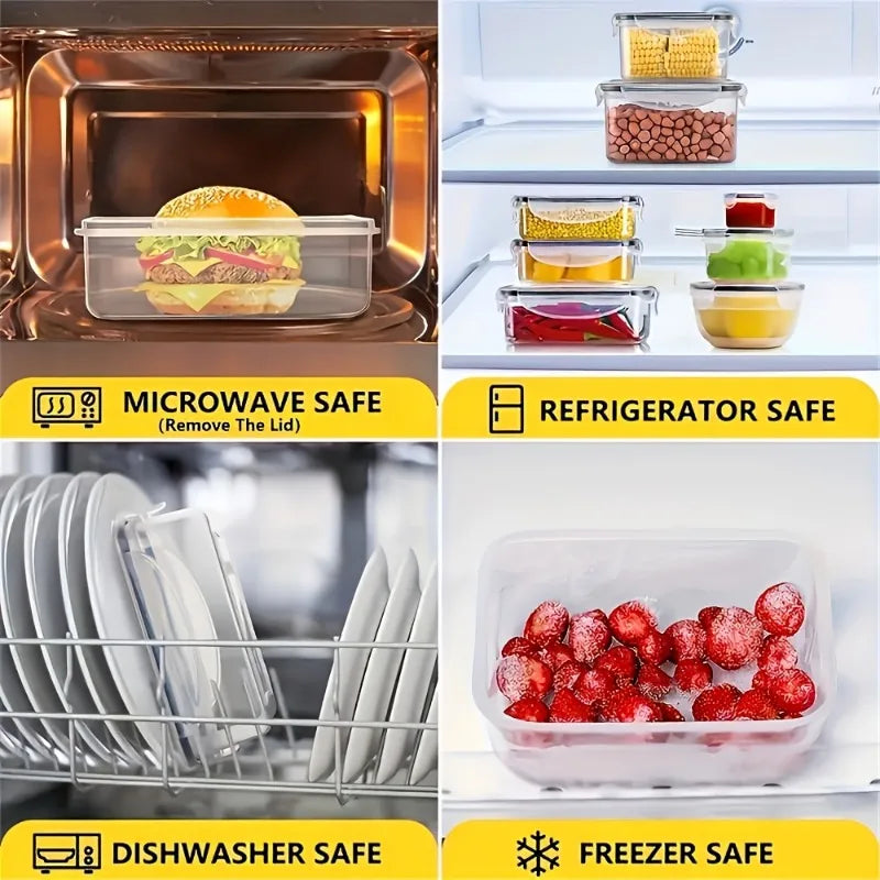 BPA Free Food Storage Containers Set With Lids And Labels