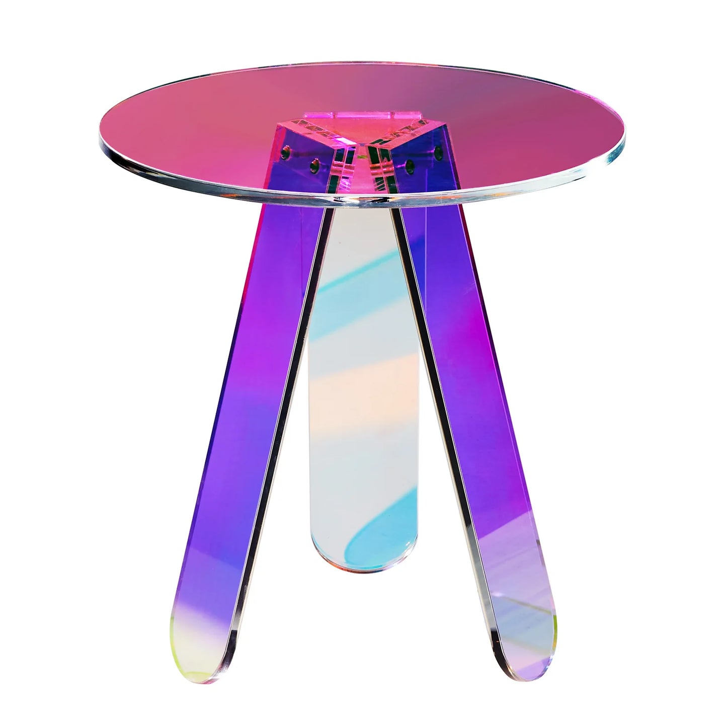 Round Acrylic Side Table for Living Room Modern Decor