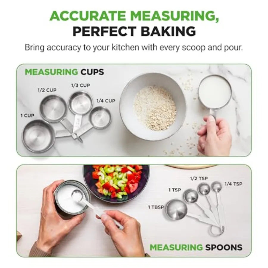 23-Piece Essential Baking Utensils Set With Measuring Cups And Spoons