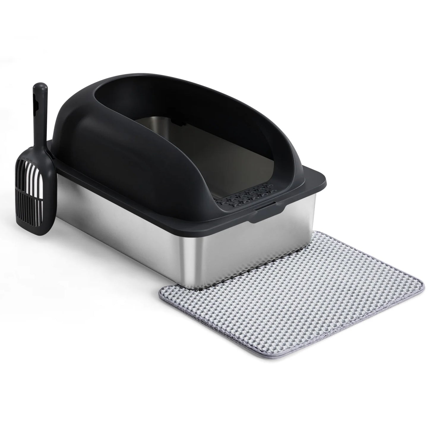 Stainless Steel Cat Litter Box With Lid Anti Urine Leakage