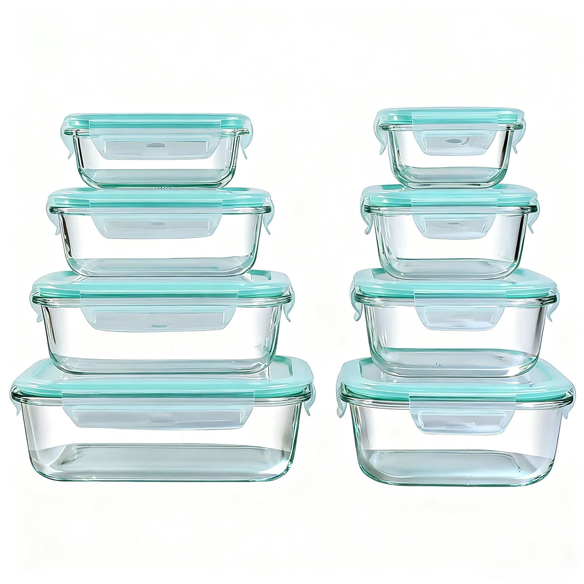 Glass Food Storage Containers, Leakproof Airtight, Microwave And Oven Safe