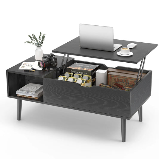 JHK Lift Top Coffee Table With Adjustable Storage Living Room