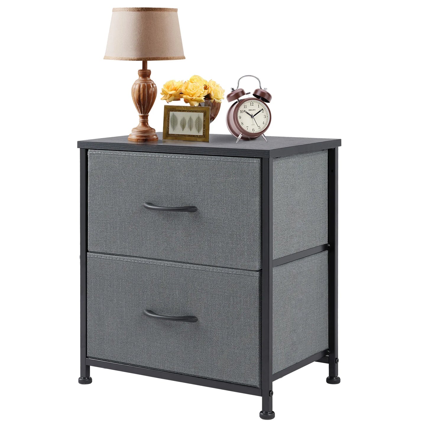 JHK Nightstand Bedside Table With Storage And Drawers