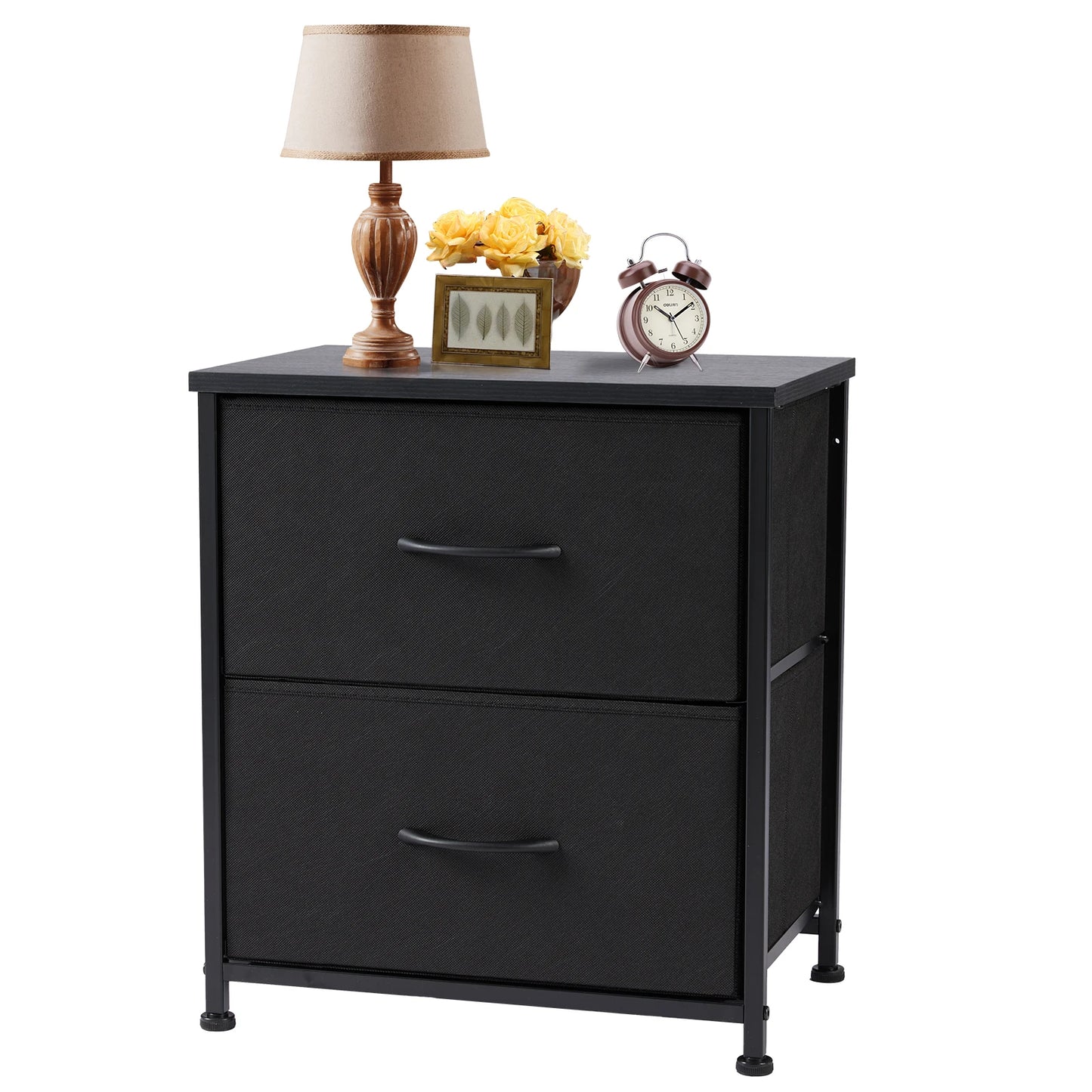 JHK Nightstand Bedside Table With Storage And Drawers