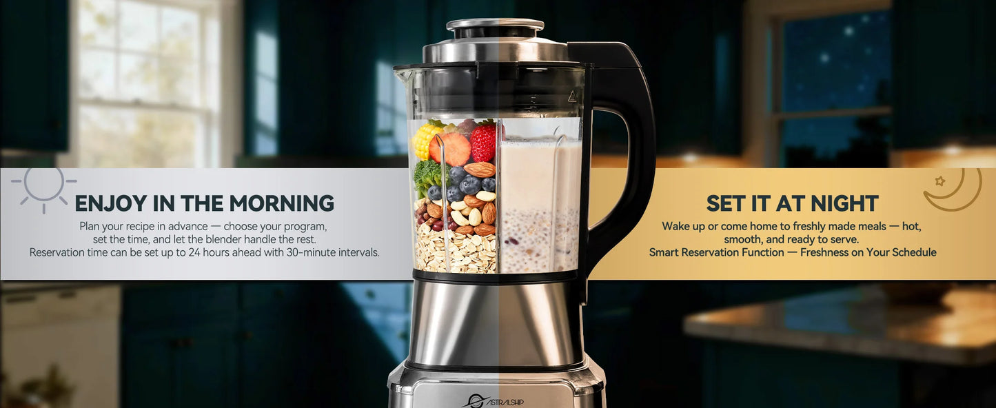 Astralship ASH01S Stainless Steel 1500W Blender With 9 Speeds