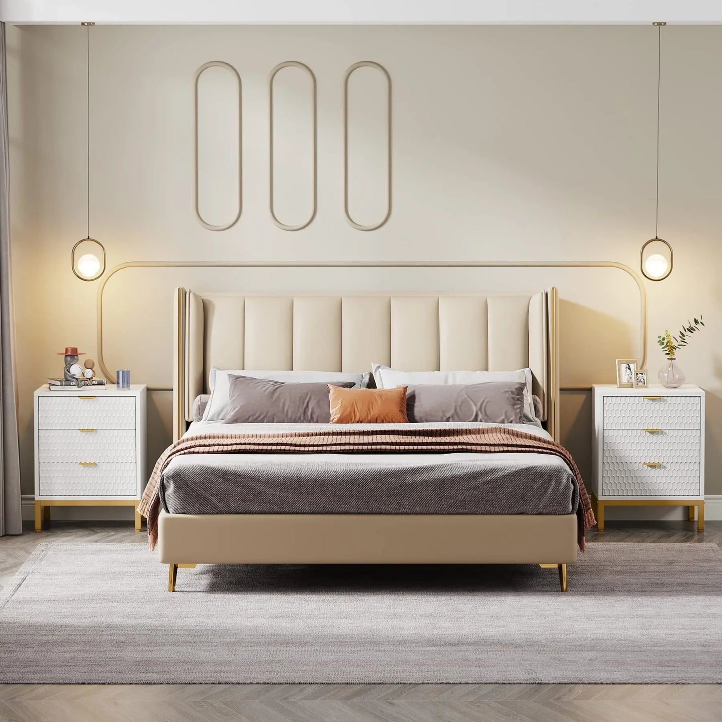 Tribesigns Modern Nightstand With 3 Drawers Storage Bedside Table