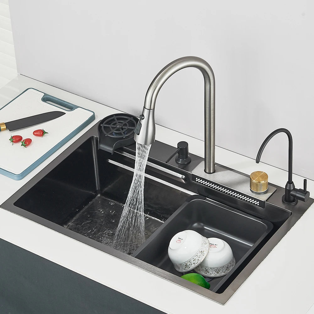 MYQualife Stainless Steel Undermount Kitchen Sink Set With Faucet