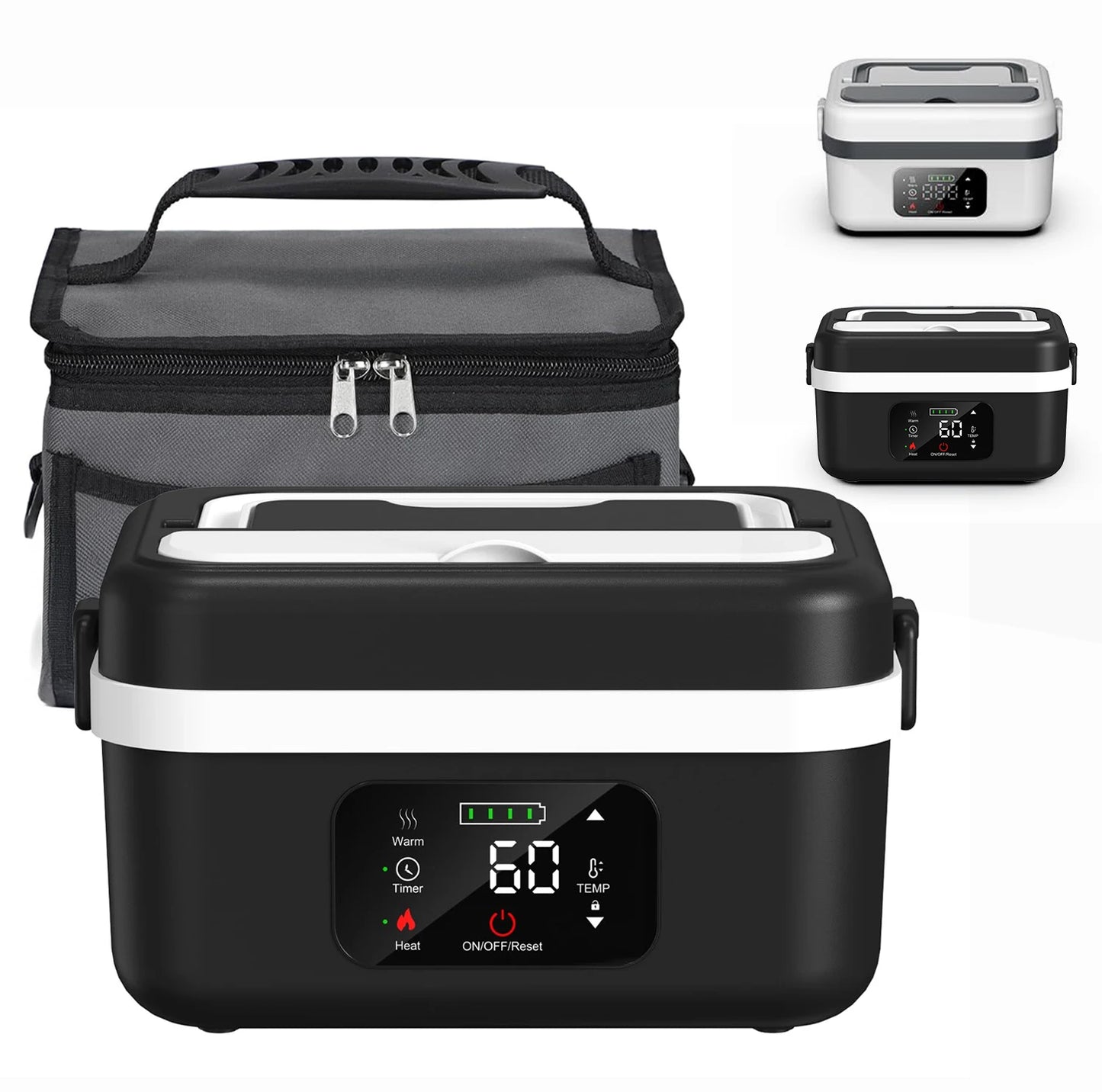 Wireless Electric Insulated Lunch Box 8000mAh Battery 60W Heating