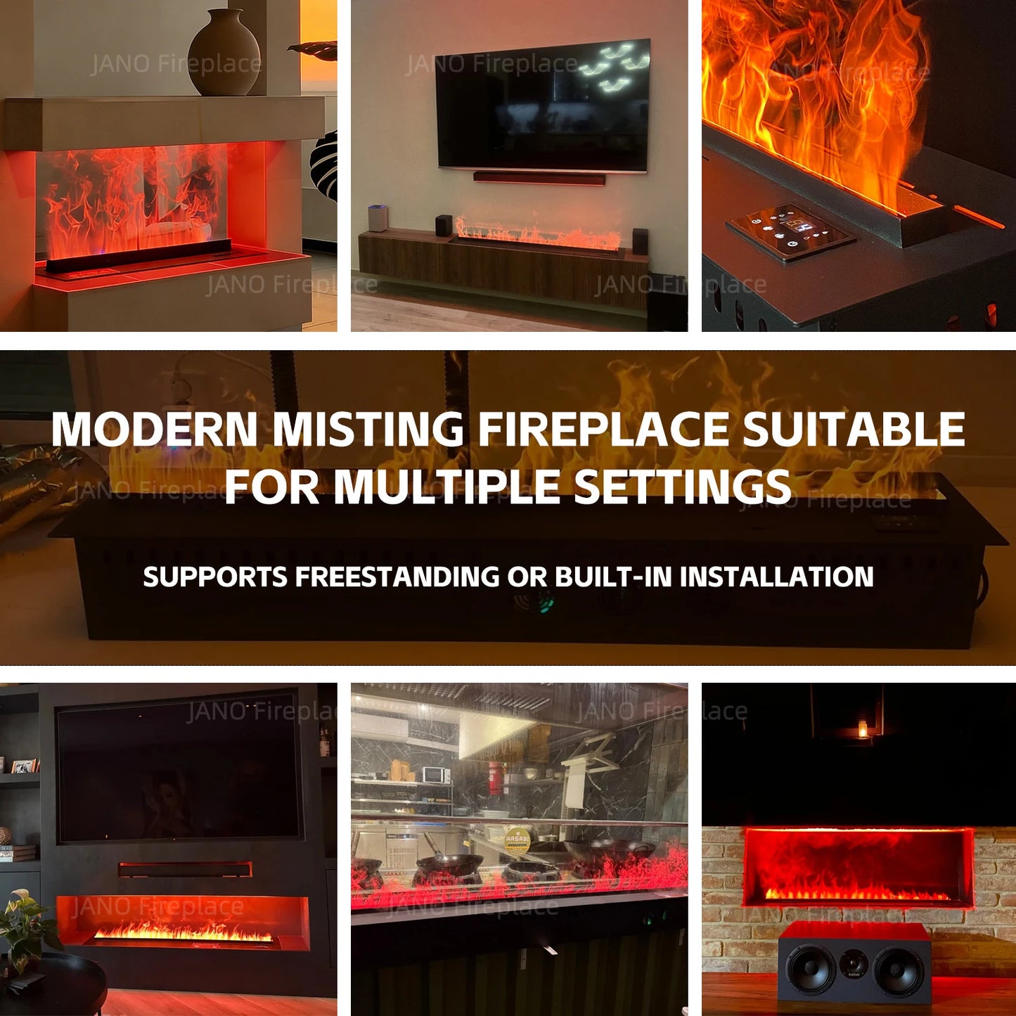 Local Stock USA Water Vapor Fireplace Simulated 3D Flame Humidifier