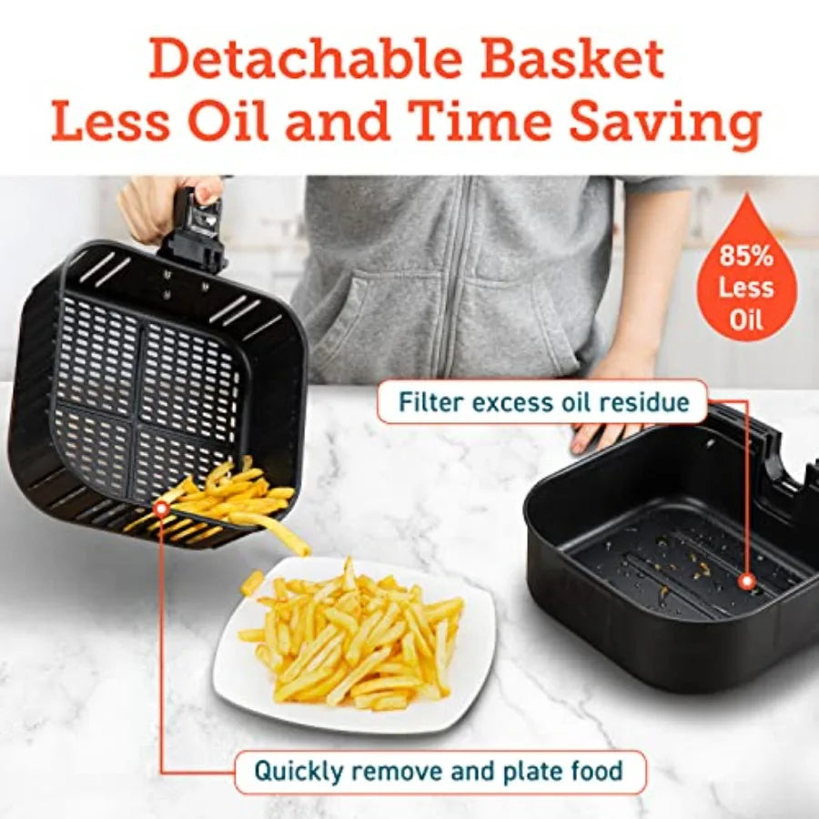 12-In-1 Air Fryer With Detachable Basket Dishwasher Safe