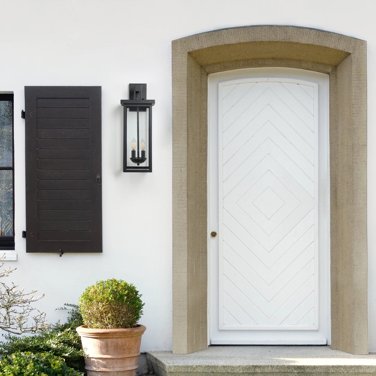ARLGSITE Outdoor Wall Lantern With Dusk To Dawn Sensor