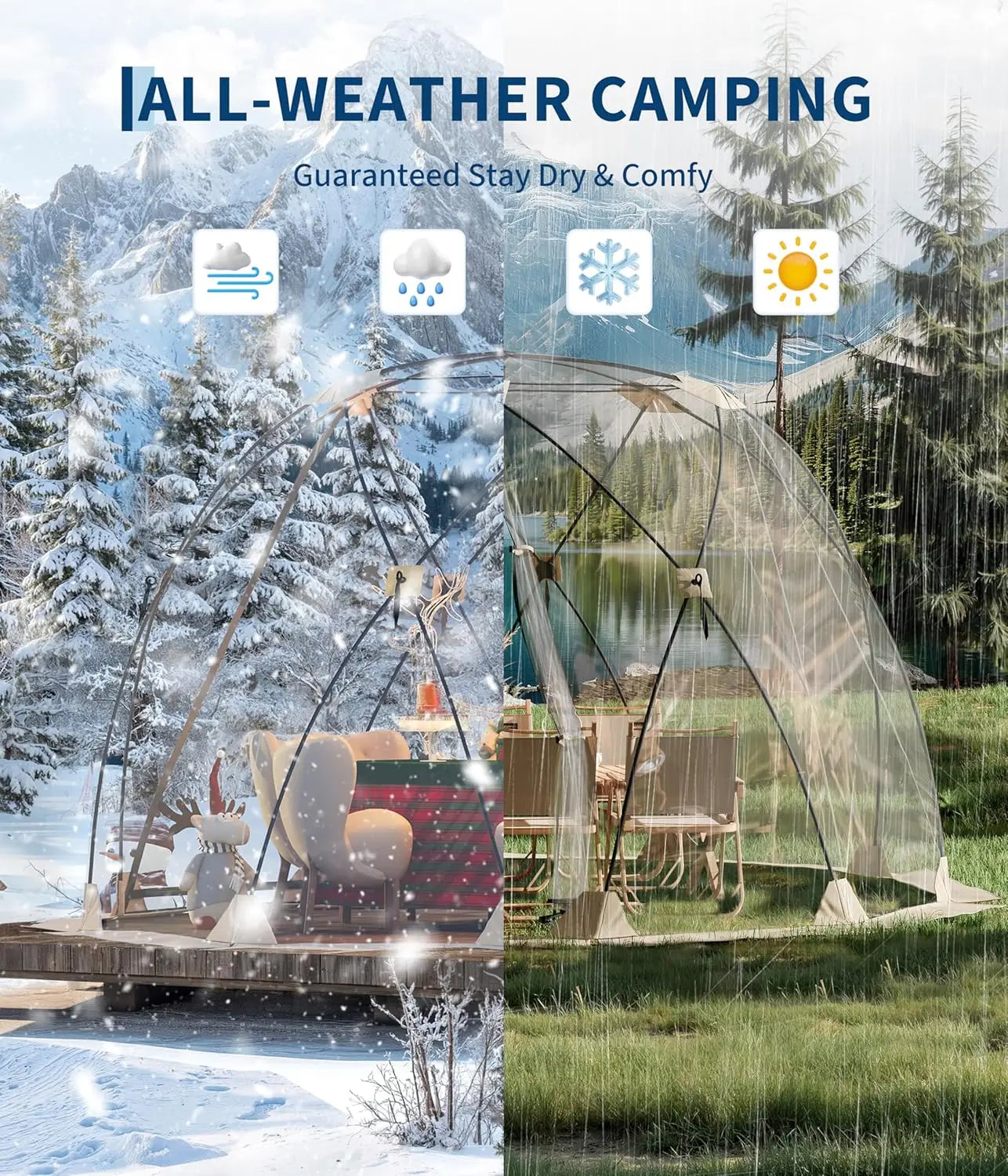 TWISTER.CK All Weather Pop Up Garden Dome Tent Outdoors