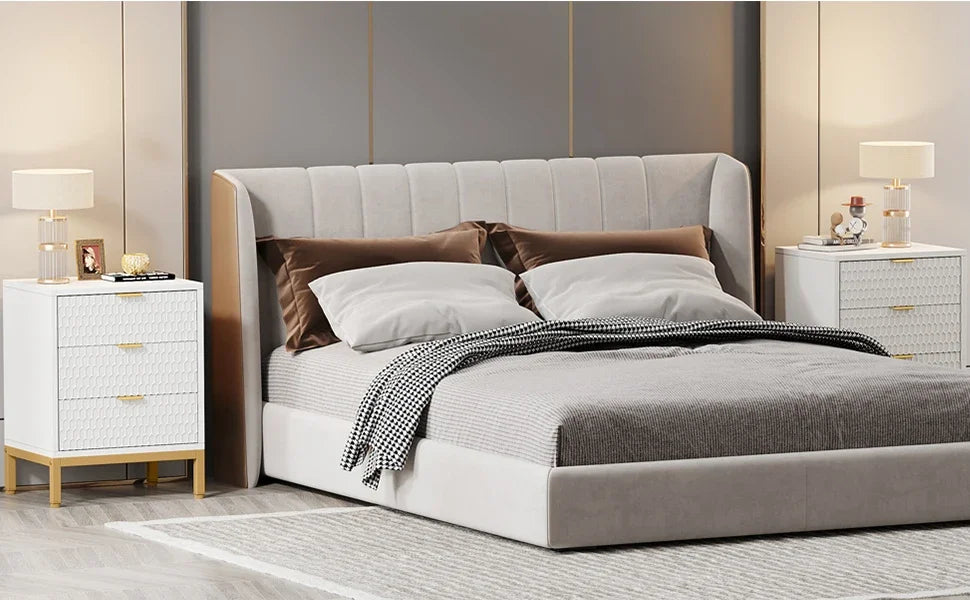 Tribesigns Modern Nightstand With Three Drawers Bedside Table
