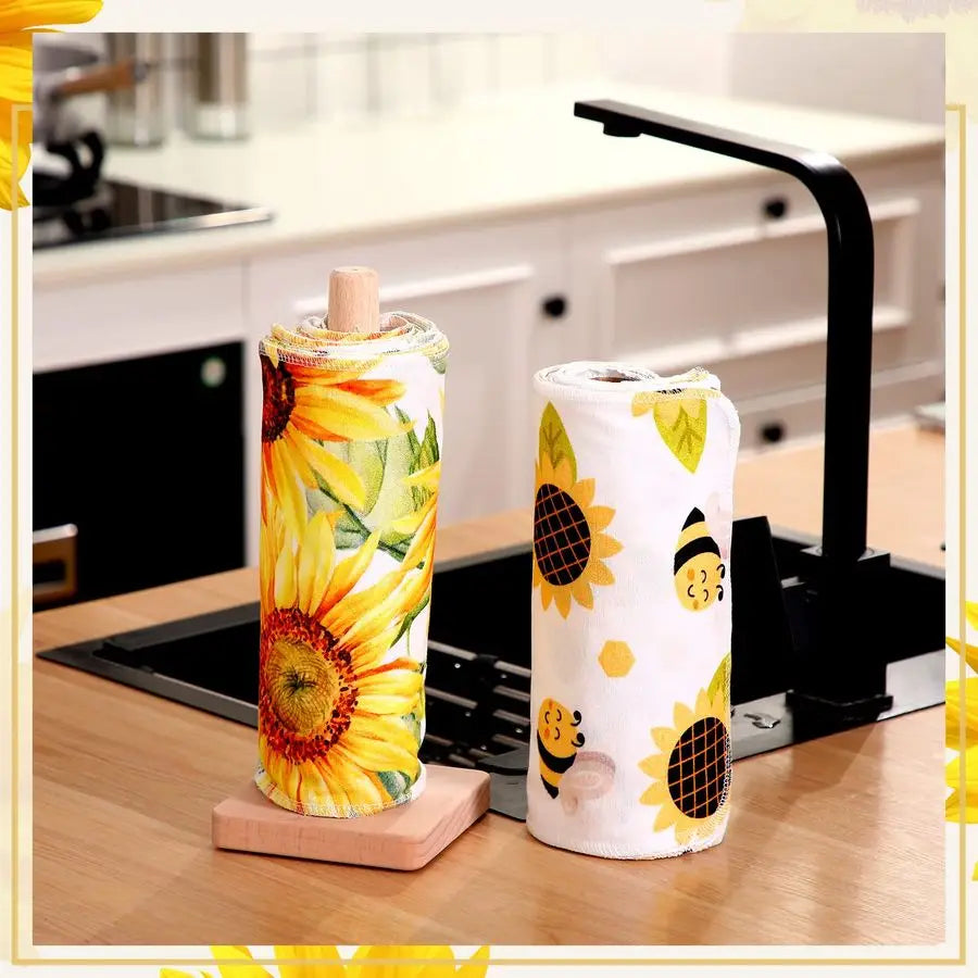 Reusable Paper Towels With Roll 50 Pcs Cotton Cloths Kitchen Dishcloth