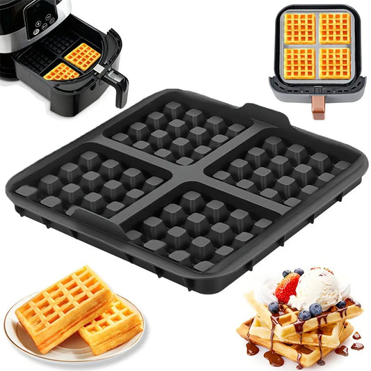 Air Fryer Silicone Biscuit Mold Square Waffle Nonstick Tray