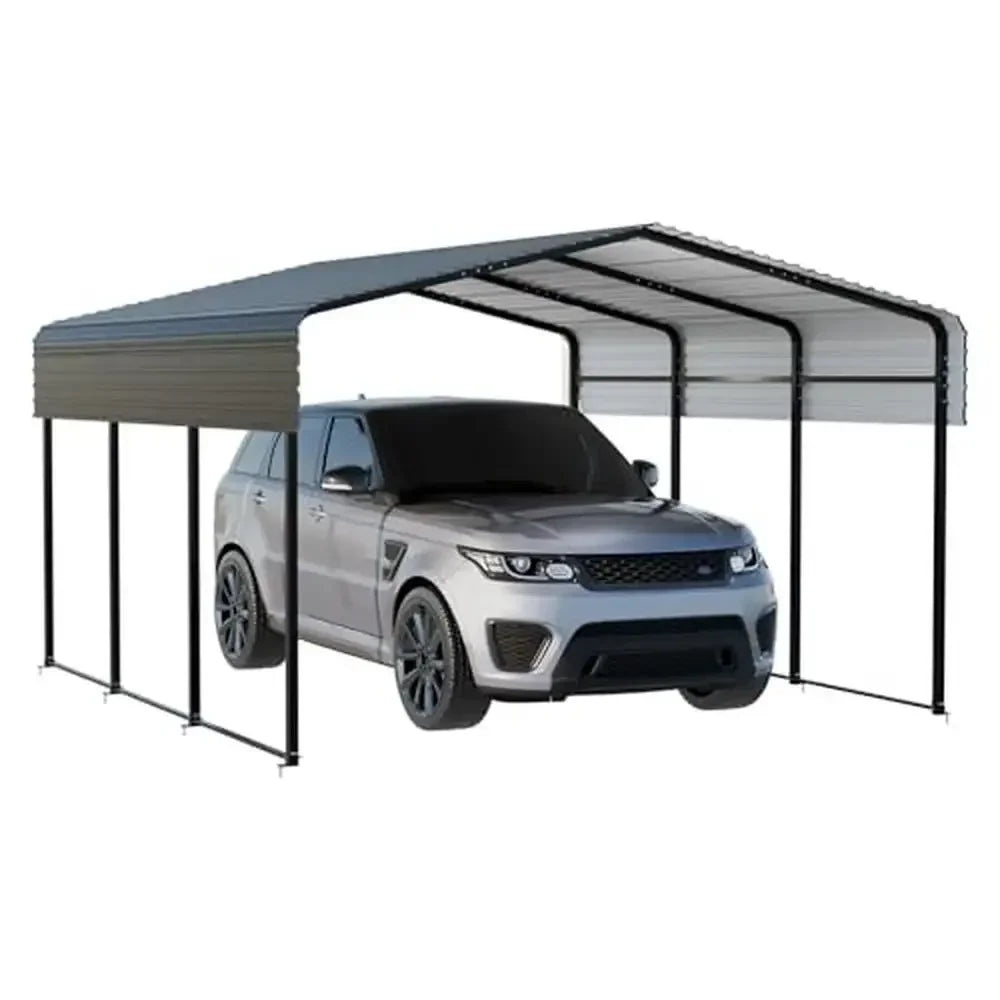 Heavy Duty Metal Carport Canopy Shelter Waterproof Windproof Sun Shield