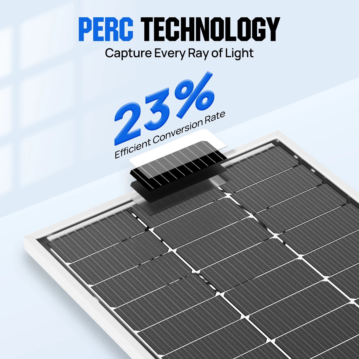 ECO-WORTHY Bifacial 100W 12V Solar Panel For RVs SunSheds