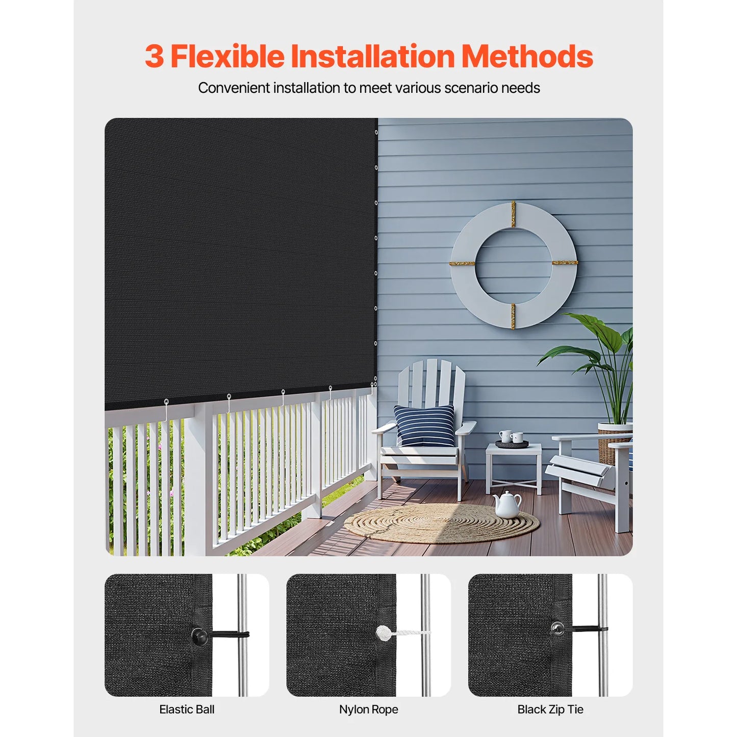 90 Percent Sun Shade Cloth For Outdoor Patio Garden HDPE