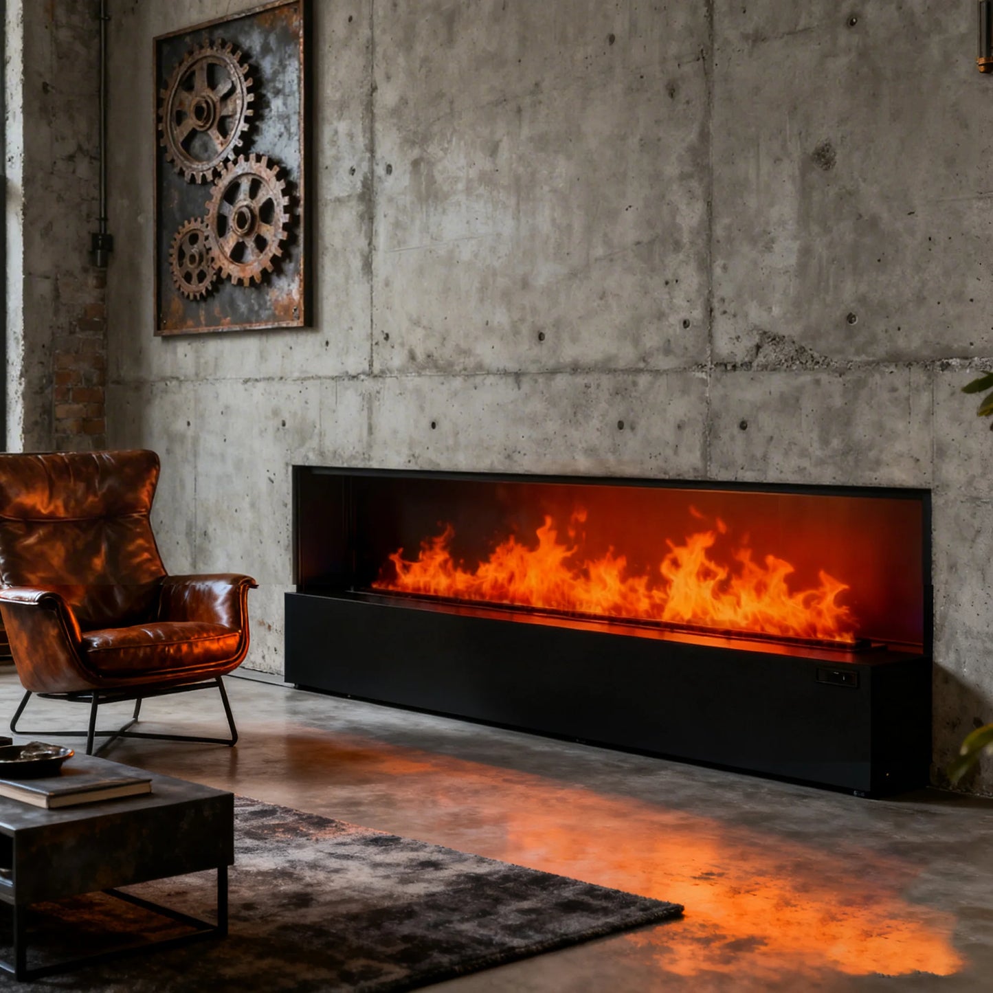 Local Stock USA Water Vapor Fireplace Simulated 3D Flame Humidifier