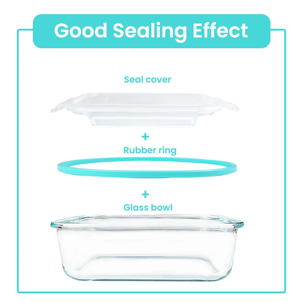 Glass Food Storage Containers, Leakproof Airtight, Microwave And Oven Safe