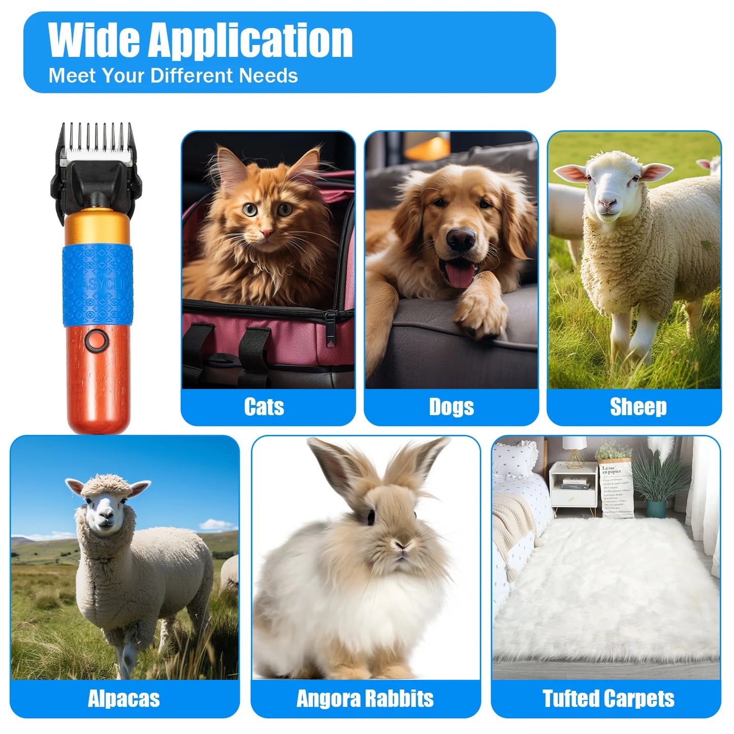 36W Electric Sheep Goat Shears For Farm Animal Grooming