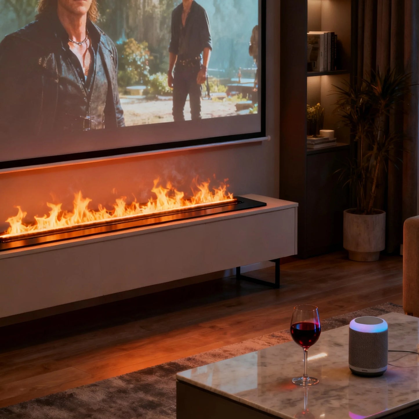 Local Stock USA Water Vapor Fireplace Simulated 3D Flame Humidifier