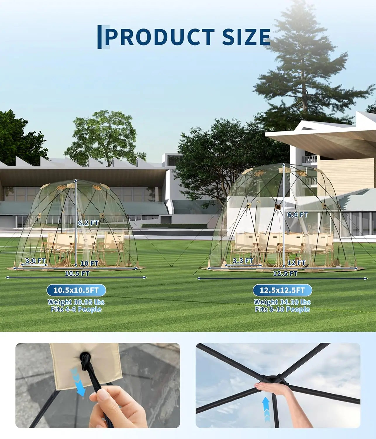 TWISTER.CK All Weather Pop Up Garden Dome Tent Outdoors