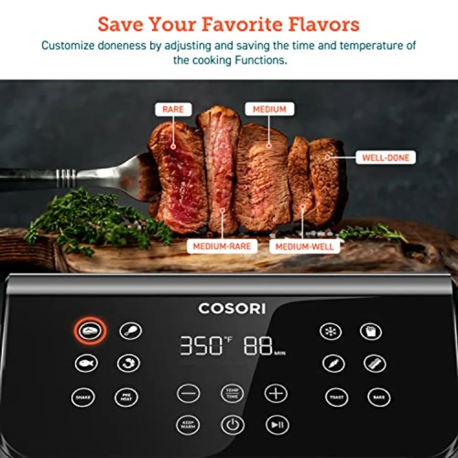 12-In-1 Air Fryer With Detachable Basket Dishwasher Safe