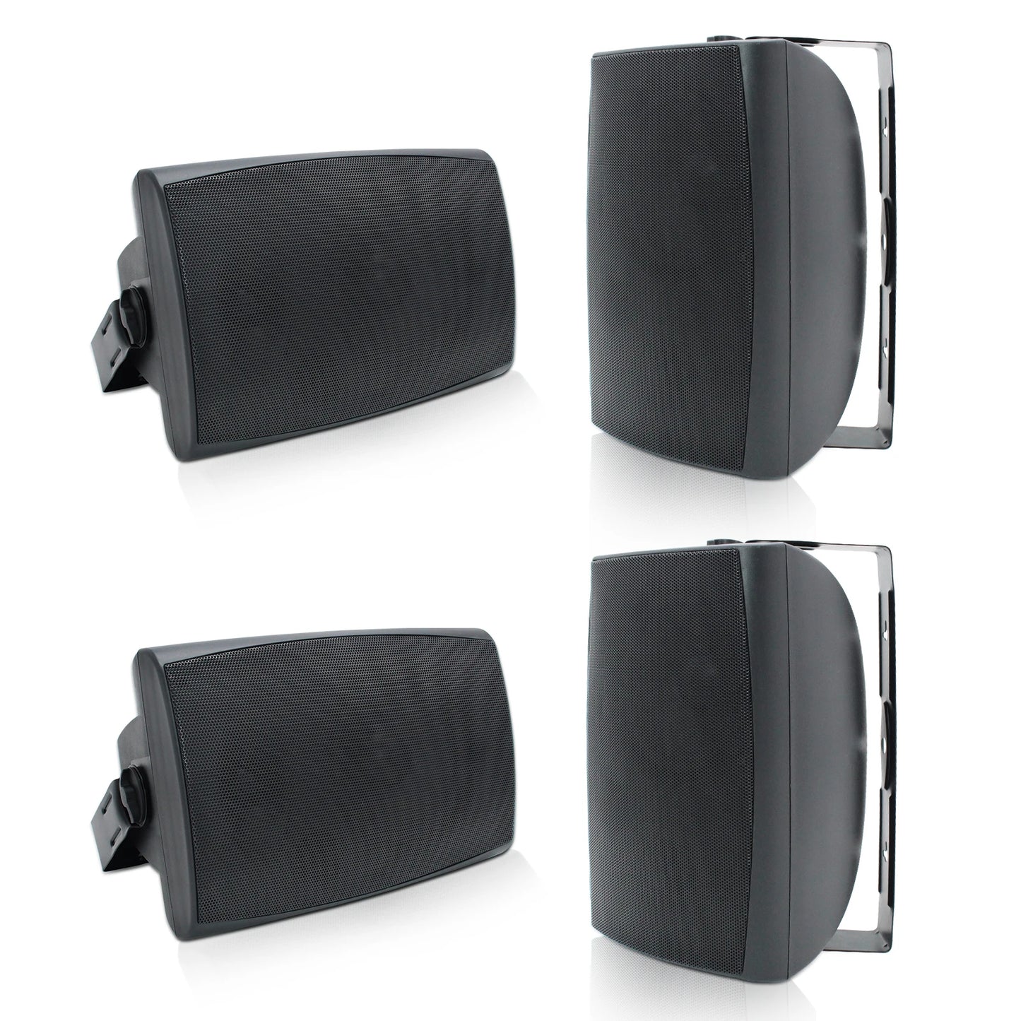 Herdio 4 Pack Outdoor Bluetooth Speakers With Wall Mount Amplifier